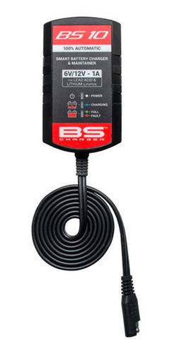 Imagen 6 de 10 de Cargador De Batería Inteligente Para Moto Bs Bs10 6v/12v 1a