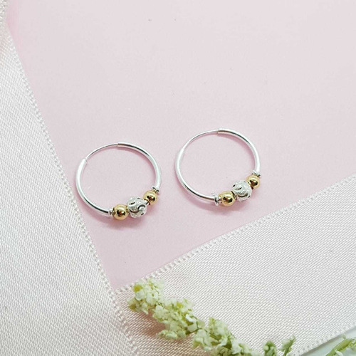 Aretes Candongas Aros En Plata Ley 925 Certificada Pequeñas