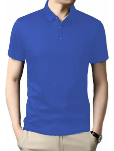 Camisa Polo De Verano De Manga Corta Color Sólido De Secado