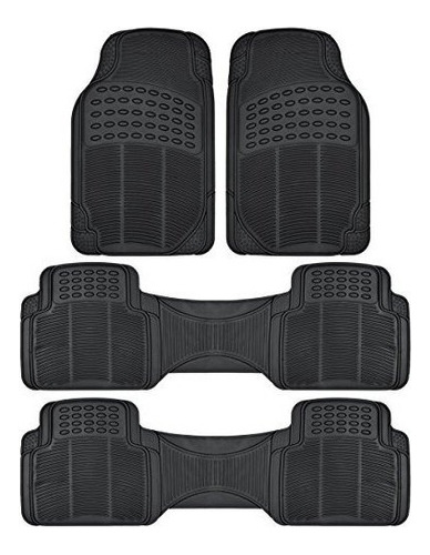 Bdk Car Suv Y Van Floor Rubber Mats 3 Filas 4 Piezas Heavy D