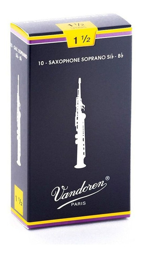 Caixa 10 Palhetas Sax Soprano Vandoren 2.5