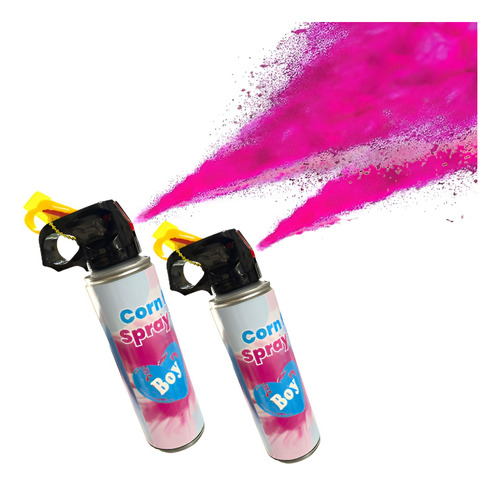 Packx2 Extintor Humo Revelacion De Genero Cañon Spray Color 