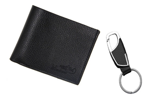 Imagen 2 de 7 de Set Cartera Para Hombre Tipo Piel Billetera Y Llavero