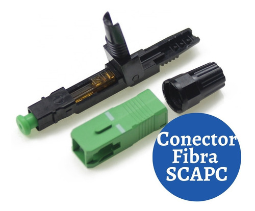 Conector Rapido Ftth Ficha Fibra Optica Sc Apc Simplex Verde