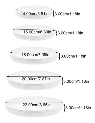 Bandeja Para Macetas Planters, 25 Unidades
