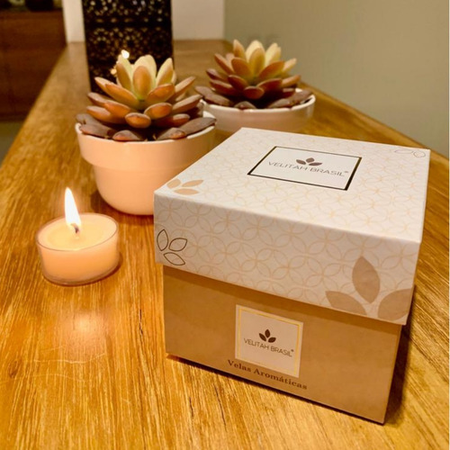 Kit Vela Aromática Premium Amadeirado C/12 Mini Velas