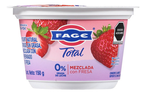 Yogurt Fage Total 0% Blended Fresa 150g
