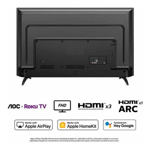 Imagen 5 de 7 de Televisor Aoc Led 43'' Fhd Smart Tv 43s5195