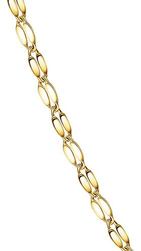 Cadena De Oro Italiano 14k, Estilo Grano De Café, 40 Cm Color Amarillo