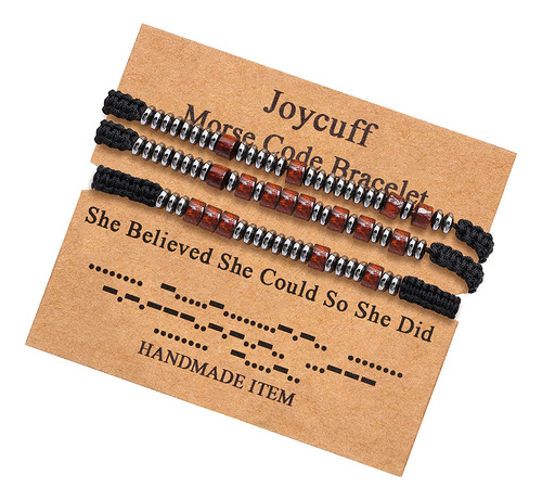 Joycuff Pulseras Con Código Morse Para Mujer, Regalos Para E