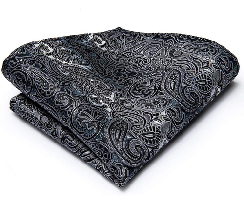 Corbata De Burdeo Hi-tie Extra Larga Con Pañuelo Bolsillo