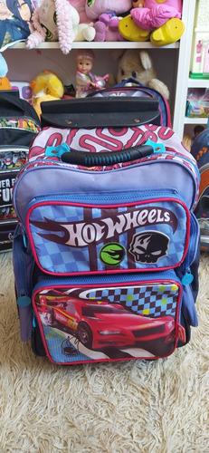 Mochila Carrito Ruedita Hotwheels 