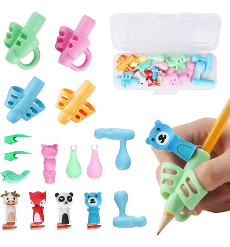 16pzs Kit Agarres Para Lápices Niños Corrector De Escritura