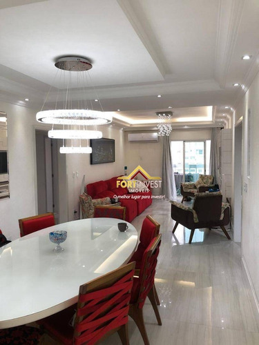 Imagem 1 de 30 de Cobertura Com 3 Dormitórios À Venda, 136 M² Por R$ 950.000,00 - Vila Guilhermina - Praia Grande/sp - Co0012