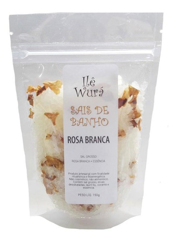 Sais De Banho Rosa Branca Renova As Energias