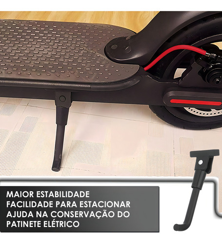 Soporte de pie para apoyar el patinete eléctrico con soporte lateral