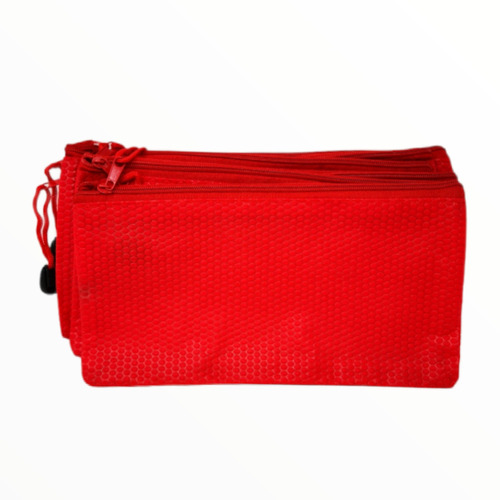 Lapicero Estuche Escolar Rojo 22x12cms 40 Piezas