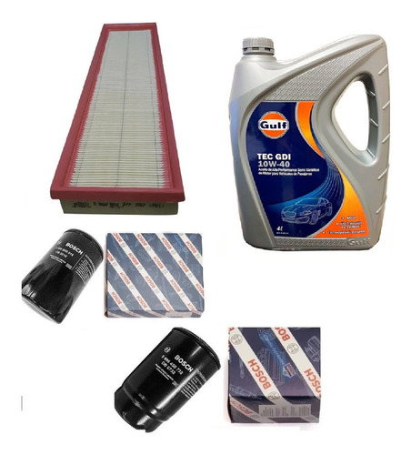 Kit Filtros + Aceite Gulf 10w40 Vw Gol - Senda 1.6 Diesel