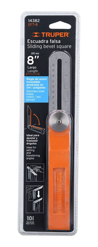 Escuadra Falsa Carpinteria 8 PLG Acero Inox. Truper