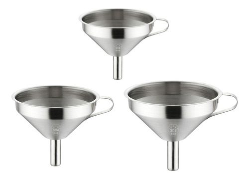 Ha 2 Embudo De Acero Inoxidable Con Mango, Embudo De Grande