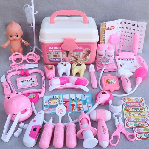 . 44 Piece Children's Medical Toy Set With Lights