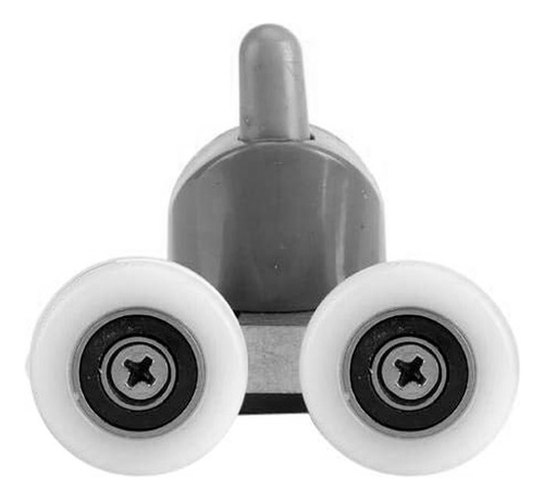 Rueda Doble Inferior X2 Inomax Para Mampara Corrediza De Box De Ducha, Recta O Curva, Vidrios De 4 A 6 Mm