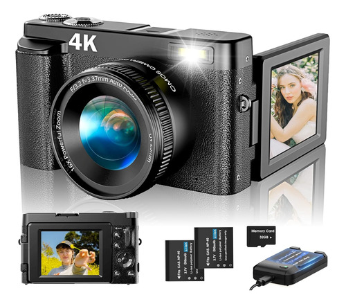 Cámara Digital 4k Para Enfoque Automático De Fotografía, Cám