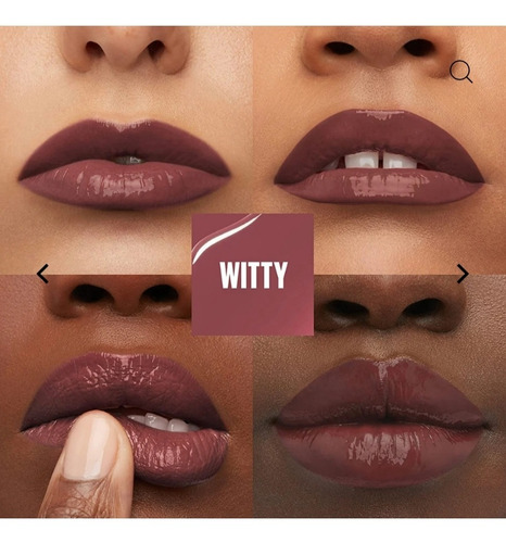 Imagen 2 de 2 de Labial Maybelline Superstay Vinyl Ink En Tono Witty