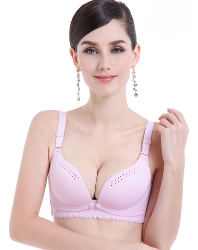Bralette Transpirable Fruncido Con Clip Frontal Delgado Inal