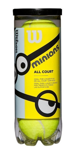 Tubo Pelotas Tenis Wilson X 3 Minions Infantil Niños