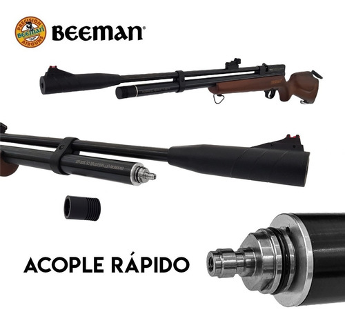Imagen 6 de 10 de Rifle Pcp Beeman Chief Ii Multishot 5,5 Mm Inflador Pcp