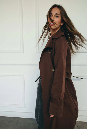 Tapado Trench De Gabardina Importado Dama Hr