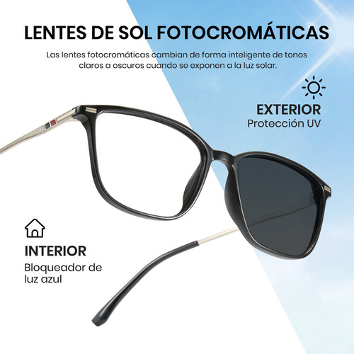 Cyxus Lentes De Luz Azul Para Hombre Y Mujer Fotocromáticas Color Gris