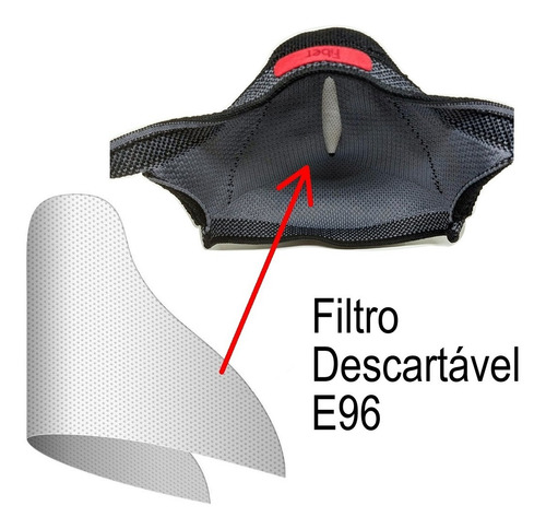 Máscara De Proteção Fiber Knit 3d Com 1 Refil E96