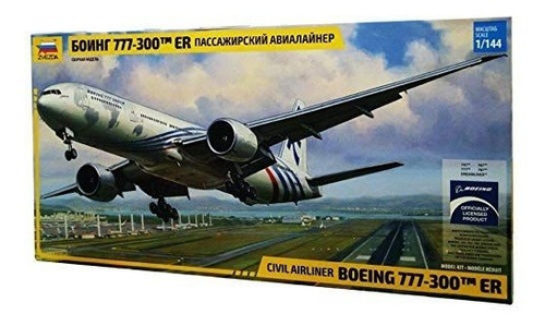 Imagem 2 de 10 de Plastimodelismo Zvezda Boeing 777-300 Er 1/144