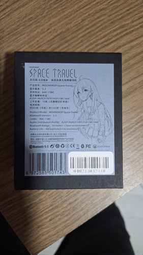 Fone De Ouvido Bluetooth Moondrop Space Travel Cor Preto Preto (Usado)