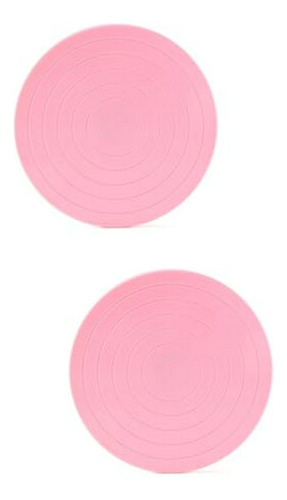 2pcs Banco De Trabajo Rosa Ciieeo Para Girar Pasteles