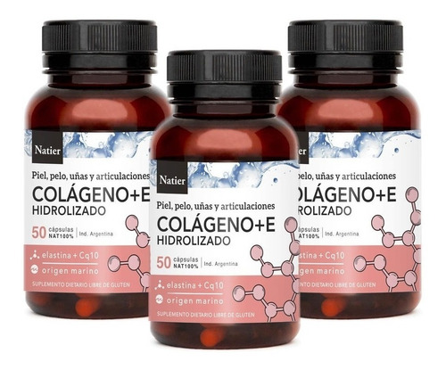 Colageno + Coq10 + Vitamina E Natier - 3 Unidades