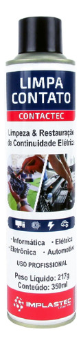 Limpa Contato Spray Contactec - Implastec 350ml + Nf