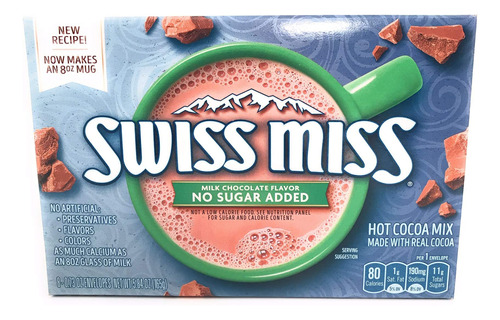 Swiss Miss Mezcla De Cacao Caliente Sin Azucar Anadida (8 Pa