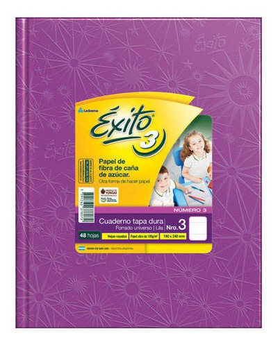 Cuaderno Éxito E3 Tapa Dura 100 Hojas Rayadas Lila