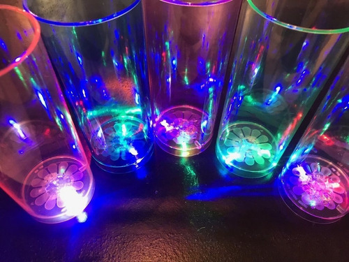 Imagen 2 de 10 de 35 Vasos Trago Largo Led Cotillon Luminosos Combo Brindis
