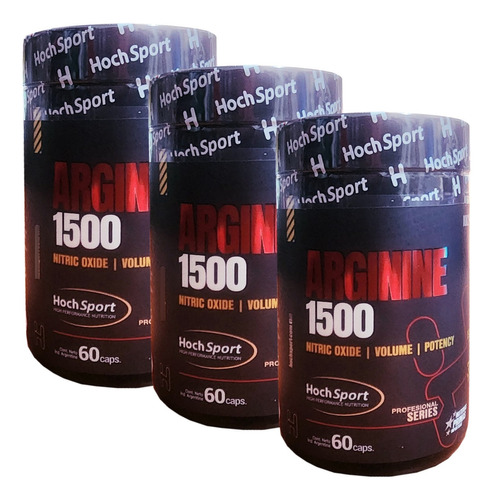 3 Arginina Oxido Nitrico Hoch Sport 60 Capsulas Cada Frasco