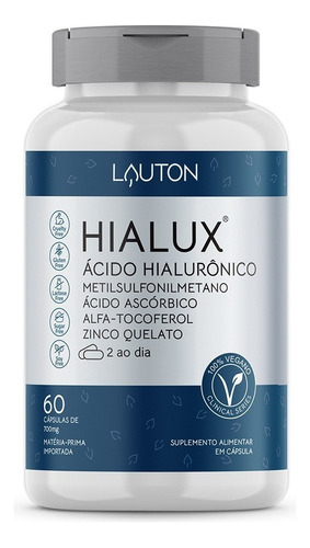 Suplemento Em Cápsulas Lauton Nutrition Hialux Ácido Hialurônico Em Pote De 60g Un