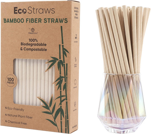 Eco Straws Disposable  Biodegradable Bamboo Paper Straw ...