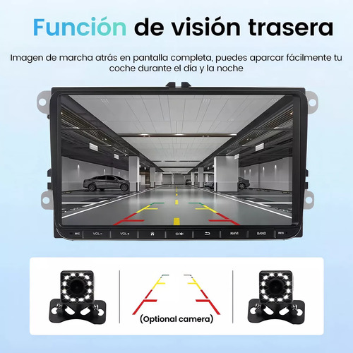 Gearelec Autoestéreos Pantalla Carplay 9 Pulgadas 4gb 64ggb Android Auto Wifi Bluetooth Gps Soporte Amplificador Subwoofer Con Cámara Para Vw Volkswagen Jetta Bora Vento Polo Skoda Seat