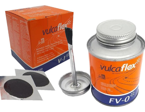 Kit Remendo Vulcaflex V1 + Cola A Frio Fv-0 + Rodilho 8mm