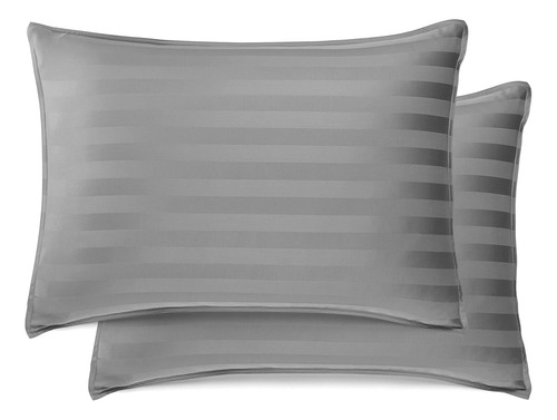 Juego De Fundas De Almohada King Bambu De Color Piedra