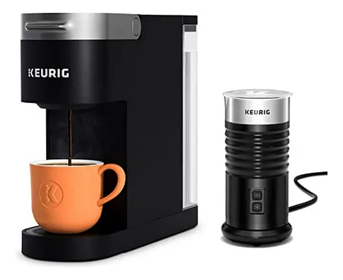 Keurig K-slim Y Espumador De Leche Negro - Cafetera Individu