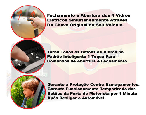 Módulo Subida Vidro Eclipse Cross 2022 2023 2024 2025 Tury